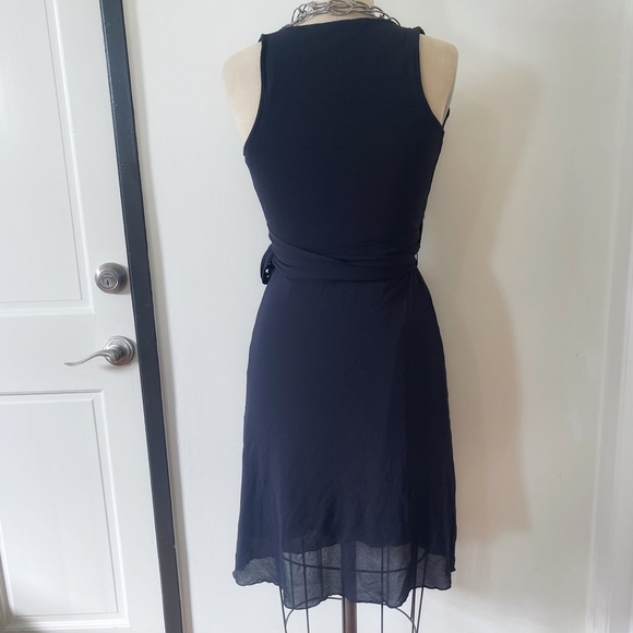 Banana Republic Chiffon Lined Wrapping Surplice Dress - Picture 7 of 13